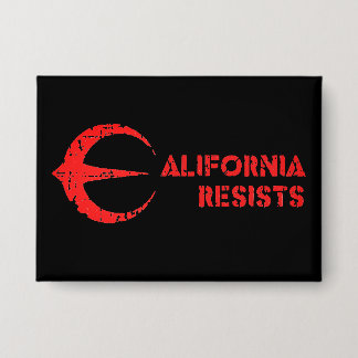 California Resists Rectangular Button 3.5インチx 2.5イ 缶バッジ