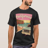 California Retro Beach Vacation Graphics  Cali Sur Tシャツ (正面)