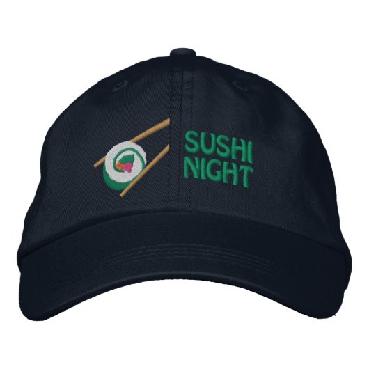 California Roll Sushi Night Cap 刺繍入りキャップ (正面)