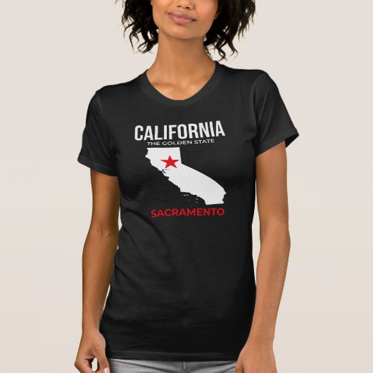 California, Sacramento – The Golden State, USA Tシャツ (正面)