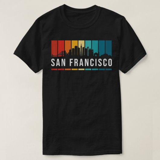 California San Francisco City Gift Bridge Souvenir Tシャツ (デザイン正面)