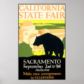 California State Fair Bear Poster ポスター (正面)