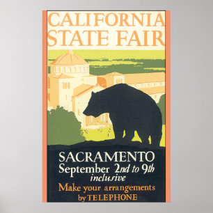 California State Fair Vintage Travel Poster ポスター