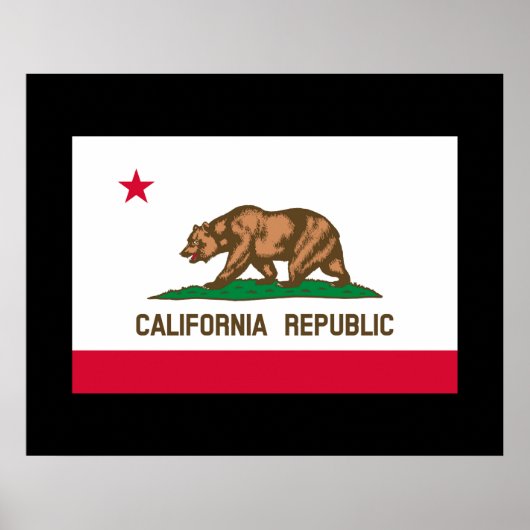 California State Flag Design ポスター (正面)