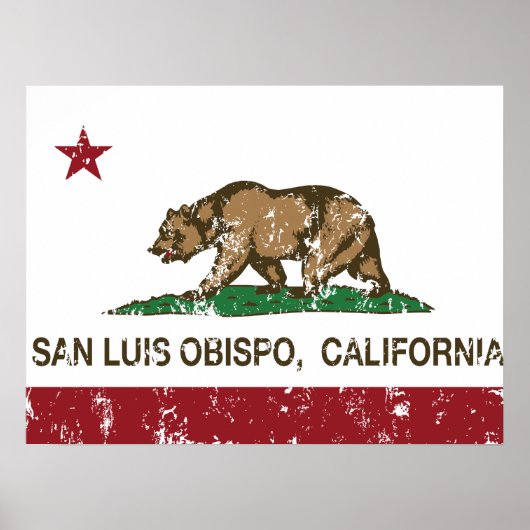 California State Flag San Luis Obispo ポスター (正面)