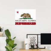 California State Flag San Luis Obispo ポスター (ホームオフィス)