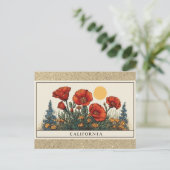California State Flower Wildflower ポストカード (スタンド正面)