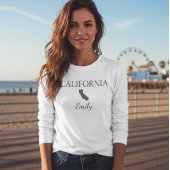 California State Map Personalized Name Long Sleeve Tシャツ