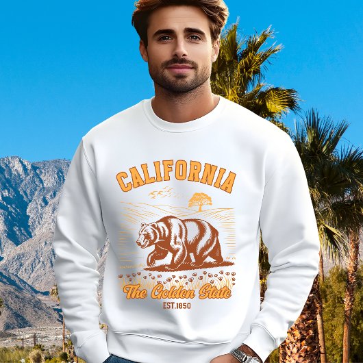 California State Pride – Bear & Wildflower  スウェットシャツ