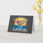California Supergirl Sunset Graphic カード (黄色い花)