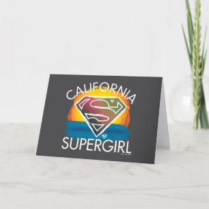 California Supergirl Sunset Graphic カード