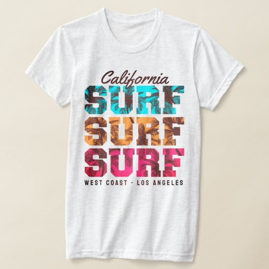California Surf Vibes T-Shirt – West Coast Tシャツ (レイダウン)