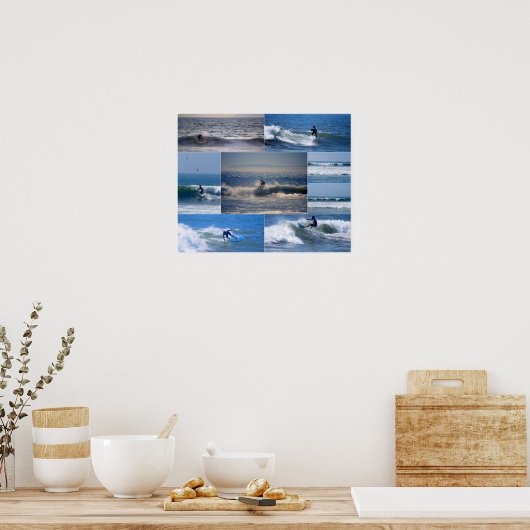 California Surfers Collage Poster ポスター (キッチン)