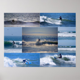 California Surfers Collage Poster ポスター