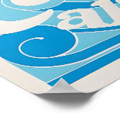 California Surfing Art Surfer Print Western Airlin ポスター (角)