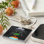 California, The Waves Are Waiting To Kiss The Eart キーホルダー (正面右)