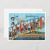 California Travel、ベーカーズフィールドからの挨拶 ポストカード (正面/裏面)