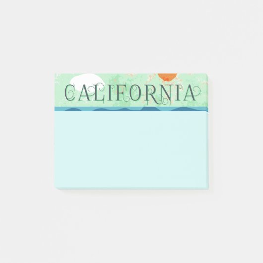 California Travel Poster Post-it Notes ポストイット (正面)