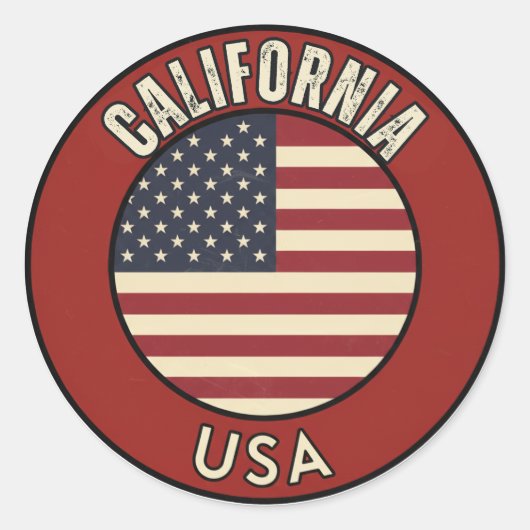 California United States ラウンドシール (正面)