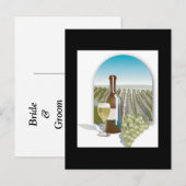 California Vineyard Wedding Save The Date 案内ポストカード (正面/裏面)