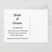 California Vineyard Wedding Save The Date 案内ポストカード (裏面)