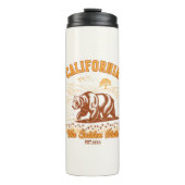 California Wildflower Field – Retro Bear Design タンブラー (正面)