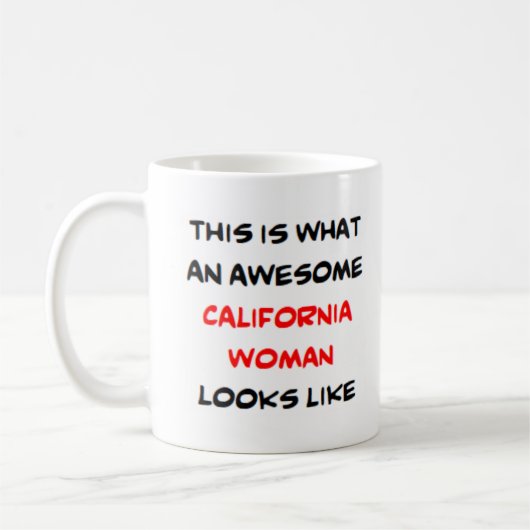 california woman awesome コーヒーマグカップ (左)