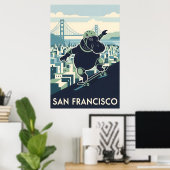 California WPA national parks styled poster ポスター (ホームオフィス)