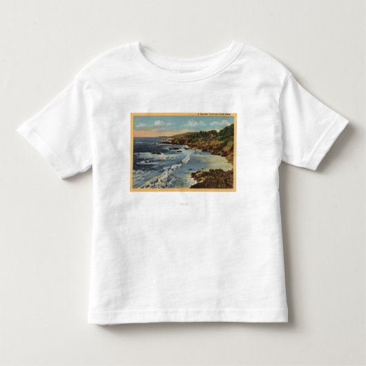 CaliforniaBeautifulのカリフォルニアの沿岸場面 トドラーTシャツ (正面)