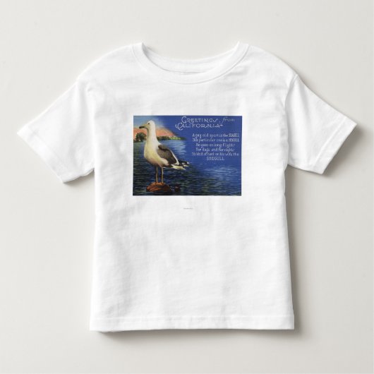 CaliforniaGreetingsからの、カモメの詩 トドラーTシャツ (正面)