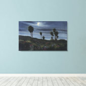 CaliforniaMoonlit View at Twenty-Nine Palms キャンバスプリント (インサイチュ (ウッドフロア))