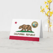 Californian Flag & Seal, Flag of California カード (黄色い花)