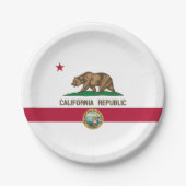 Californian Flag & Seal, Flag of California ペーパープレート (正面)