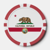 Californian Flag & Seal, Flag of California ポーカーチップ (正面)