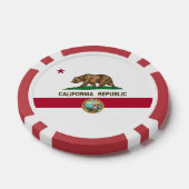 Californian Flag & Seal, Flag of California ポーカーチップ (シングル)