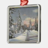 CaliforniaRimのo冬の世界のハイウェー メタルオーナメント (左)