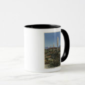 CaliforniaYucca Cacti砂漠の開花 マグカップ (正面右)