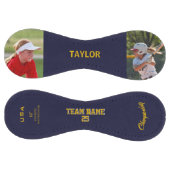 Californie Bleu Marine Jaune Personnalisé 2 photos ソフトボール (パネル)