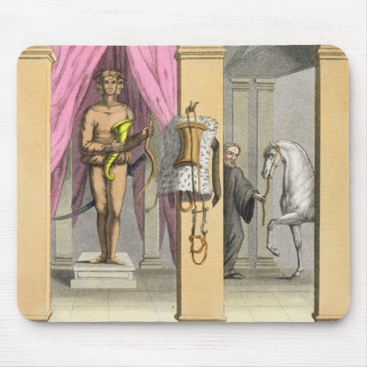 Caligulaの馬、Incitata、c.1800-の馬小屋 マウスパッド (正面)