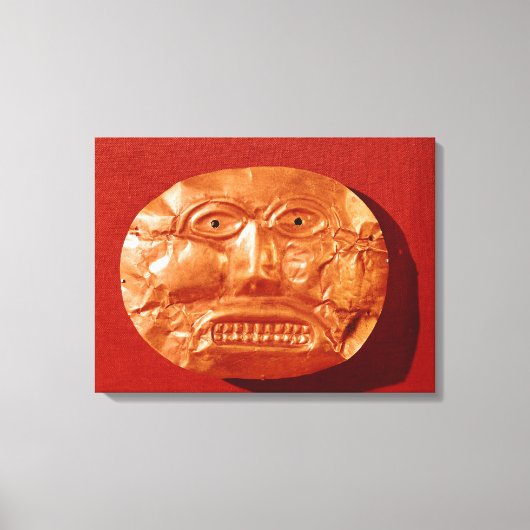 Calima葬式マスク、Restrepo、Caucaから キャンバスプリント (正面)