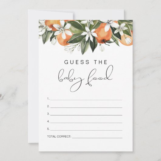 CALIOPEリトルかわいこちゃんはベビー食ゲームを推測 招待状 (正面)