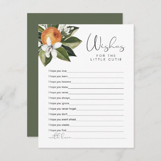 CALIOPEリトルかわいこちゃんクレメンチンがベビーを願う エンクロージャーカード (正面/裏面)