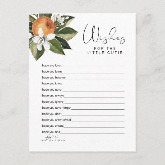 CALIOPEリトルかわいこちゃんクレメンチンがベビーを願う エンクロージャーカード (正面)