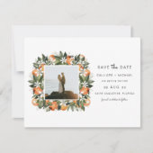 CALIOPE水彩オレンジ写真保存日 招待状 (正面)