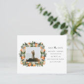 CALIOPE水彩オレンジ写真保存日 招待状 (スタンド正面)