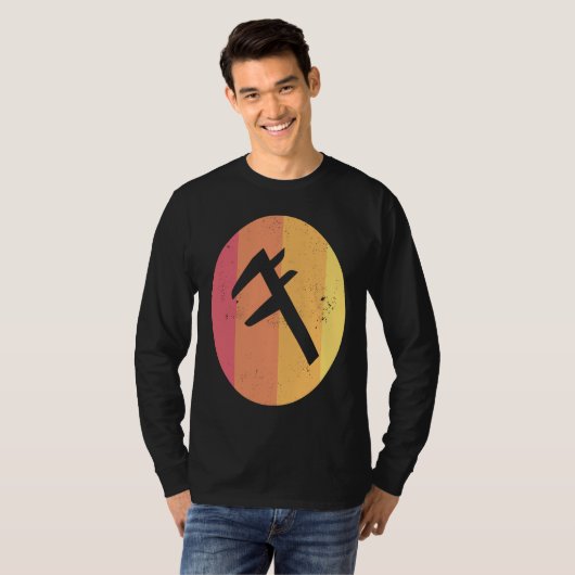 Caliper  Distressed Retro Engineer's Tool Tシャツ (正面フル)