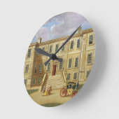 Calkeホール、ダービーシャーののヘンリーHarp座席 ラウンド壁時計 (傾斜)