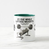 Call 911 Skeleton Weightlifting Gym Coffee Mug マグカップ (中央)