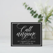Call Anyone カード | スケッチ調カリグラフィー(ブラック) (スタンド正面)
