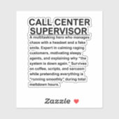 Call center supervisor シール (シート)